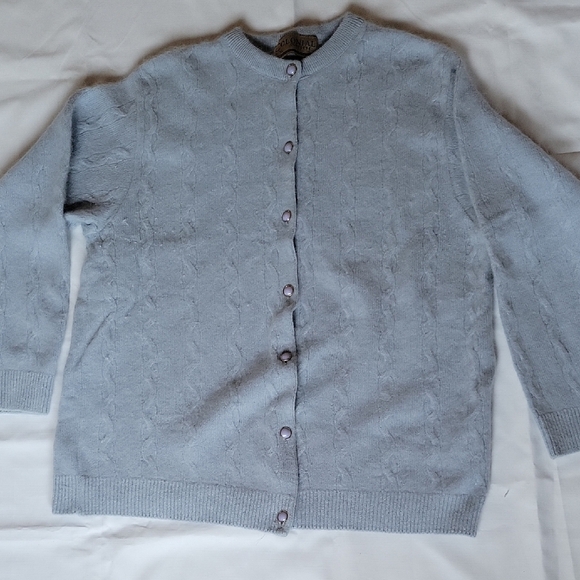 Colonial Consepts New Zeland Wool Angora Women's Light Blue Sweater Size XL - Picture 3 of 8